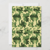 Invitation Baby shower Camo de l'armée (Dos)
