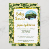 Invitation Baby shower Camo de l'armée (Devant / Derrière)