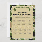 Invitation Baby shower Camo garçon - Nom modifiable, 5x7 (Devant)