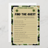 Invitation Baby shower Camo - Nom modifiable, 5x7 (Devant / Derrière)