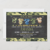 Invitation baby shower Camouflage (Devant)