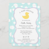 Invitation Baby shower canard (Devant / Derrière)