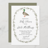 Invitation baby shower canard (Devant / Derrière)