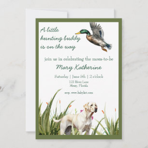 Invitation Baby shower Canard et Labrador