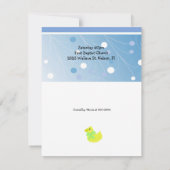 Invitation Baby Shower Canard Jaune (Dos)
