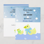 Invitation Baby Shower Canard Jaune (Devant / Derrière)