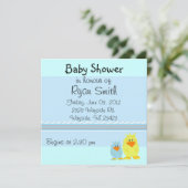 Invitation Baby Shower Canards Fantaisistes (Debout devant)
