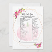 Invitation Baby shower Candy Bar Jeu Citrouille Floral (Devant)