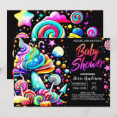 Invitation Baby shower Candyland personnalisé (Devant / Derrière)