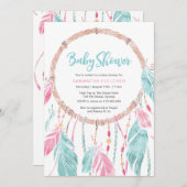 invitation baby shower | Capteur de rêve aquarelle (Devant / Derrière)