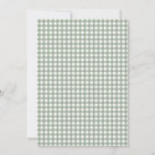 Invitation Baby Shower Caramel Sage Gingham Local (Dos)