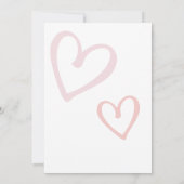 Invitation Baby shower cardiaque minimaliste Valentine (Dos)