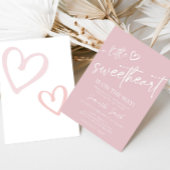 Invitation Baby shower cardiaque minimaliste Valentine