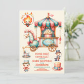 Invitation Baby shower Carnaval (Debout devant)