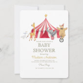 Invitation Baby shower Carnaval Carousel Circus (Devant)