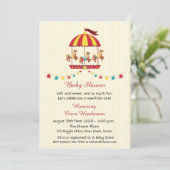Invitation Baby shower carrousel (Debout devant)