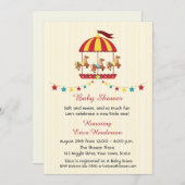 Invitation Baby shower carrousel (Devant / Derrière)