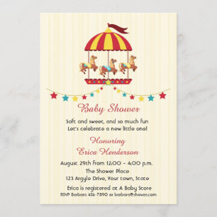 Invitation Baby shower carrousel
