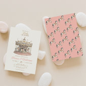 Invitation Baby Shower Carrousel Vintage 3