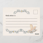 Invitation baby shower | Carte postale Teddy Bear (Verso)