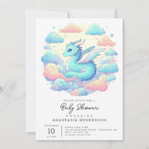 Invitation Baby shower Cartoon Dragon