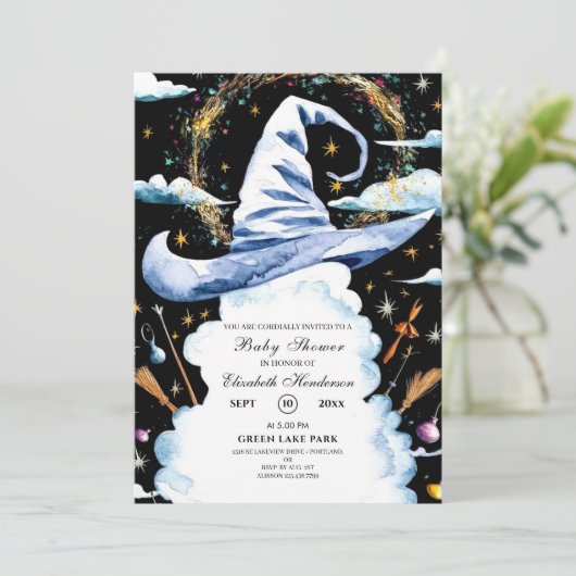 Invitation Baby shower Casquette de l'Assistant Baguette (Debout devant)