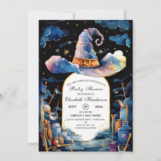 Invitation Baby shower Casquette de l'Assistant simple modifi (Devant)