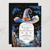 Invitation Baby shower Casquette de l'Assistant simple modifi (Devant / Derrière)