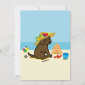 Invitation Baby shower Casquette de paille de chiot du Labrad (Dos)