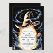 Invitation Baby shower Casquette Little Wizard (Devant / Derrière)