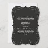 Invitation Baby shower Casquette sorcière Halloween (Dos)