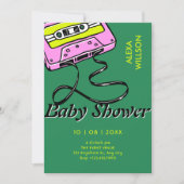 Invitation Baby shower cassette rétro (Devant)