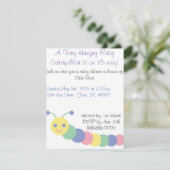 Invitation Baby shower Caterpillar (Debout devant)