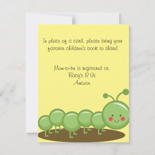 Invitation Baby shower Caterpillar (Dos)