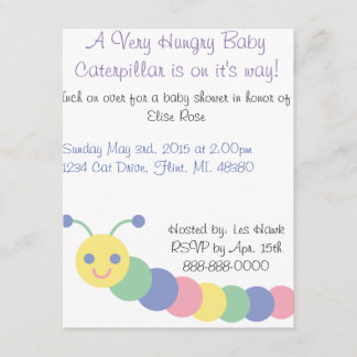 Invitation Baby shower Caterpillar