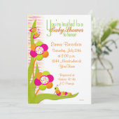Invitation Baby shower Caterpiller (Debout devant)