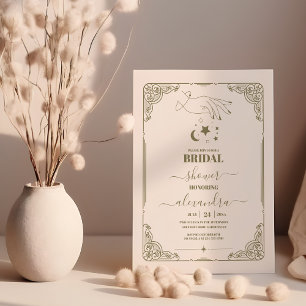 Invitation Baby Shower Céleste Botanique Vintage 