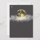 Invitation Baby shower céleste de lune et étoiles d'or (Dos)