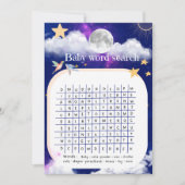 Invitation Baby shower Céleste Dreams Word Recherche Jeu (Devant)