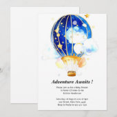 Invitation Baby shower céleste enchanteur (Devant / Derrière)