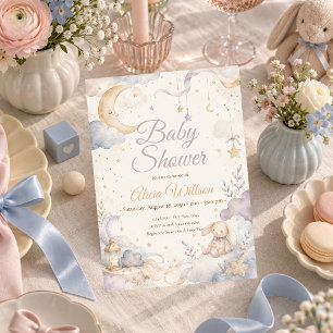 Invitation Baby Shower Céleste Éthéré
