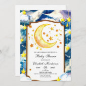 Invitation Baby shower céleste Pastel Heavenly (Devant / Derrière)
