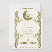 Invitation Baby Shower Céleste Vert Sauge (Devant)