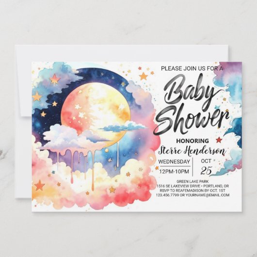 Invitation Baby shower Céleste Wonder (Devant)