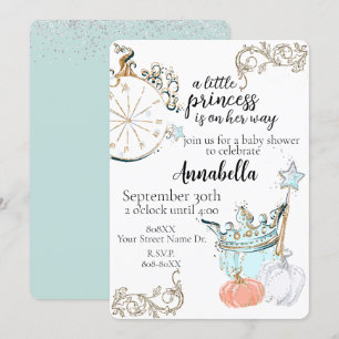 Invitation Baby Shower Cendrillon Princesse