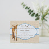 Invitation Baby Shower Cerf (Debout devant)