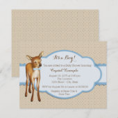 Invitation Baby Shower Cerf (Devant / Derrière)