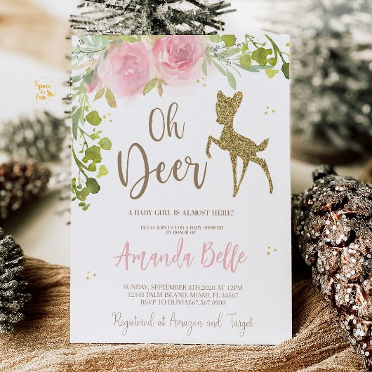 Invitation Baby Shower Cerf