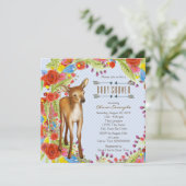 Invitation Baby Shower Cerf de Forêt (Debout devant)