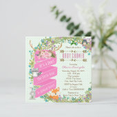 Invitation Baby Shower Cerf de Forêt (Debout devant)